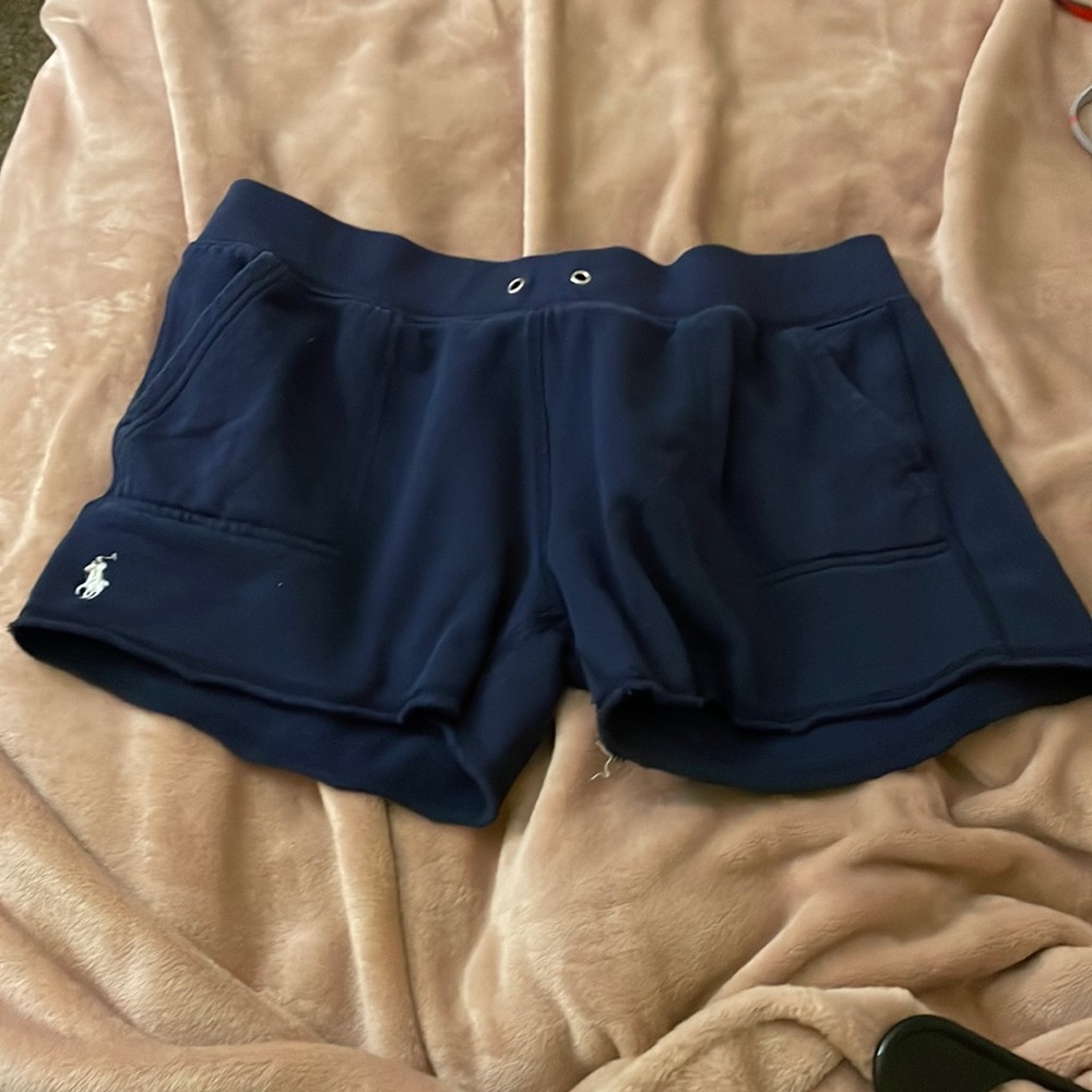 Navy blue polo shorts